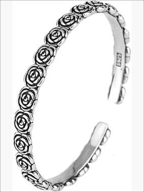 S925 Sterling Silver Adjustable Open Cuff Bangle Bracelet for Women
